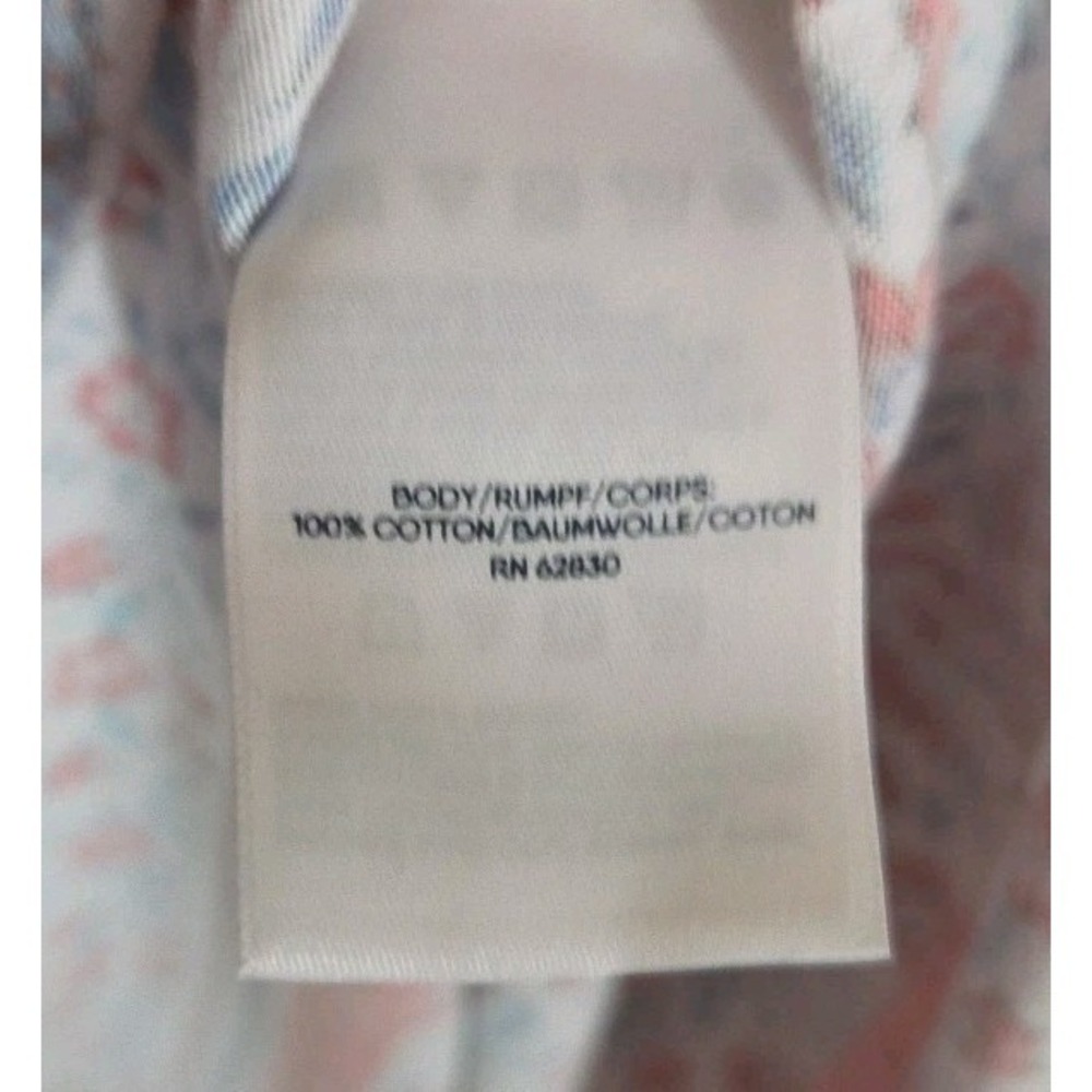 Lands End Floral Midi Dress Soft Feminine Summer Casual 100% Cotton Large 14/16 - Picture 6 of 9